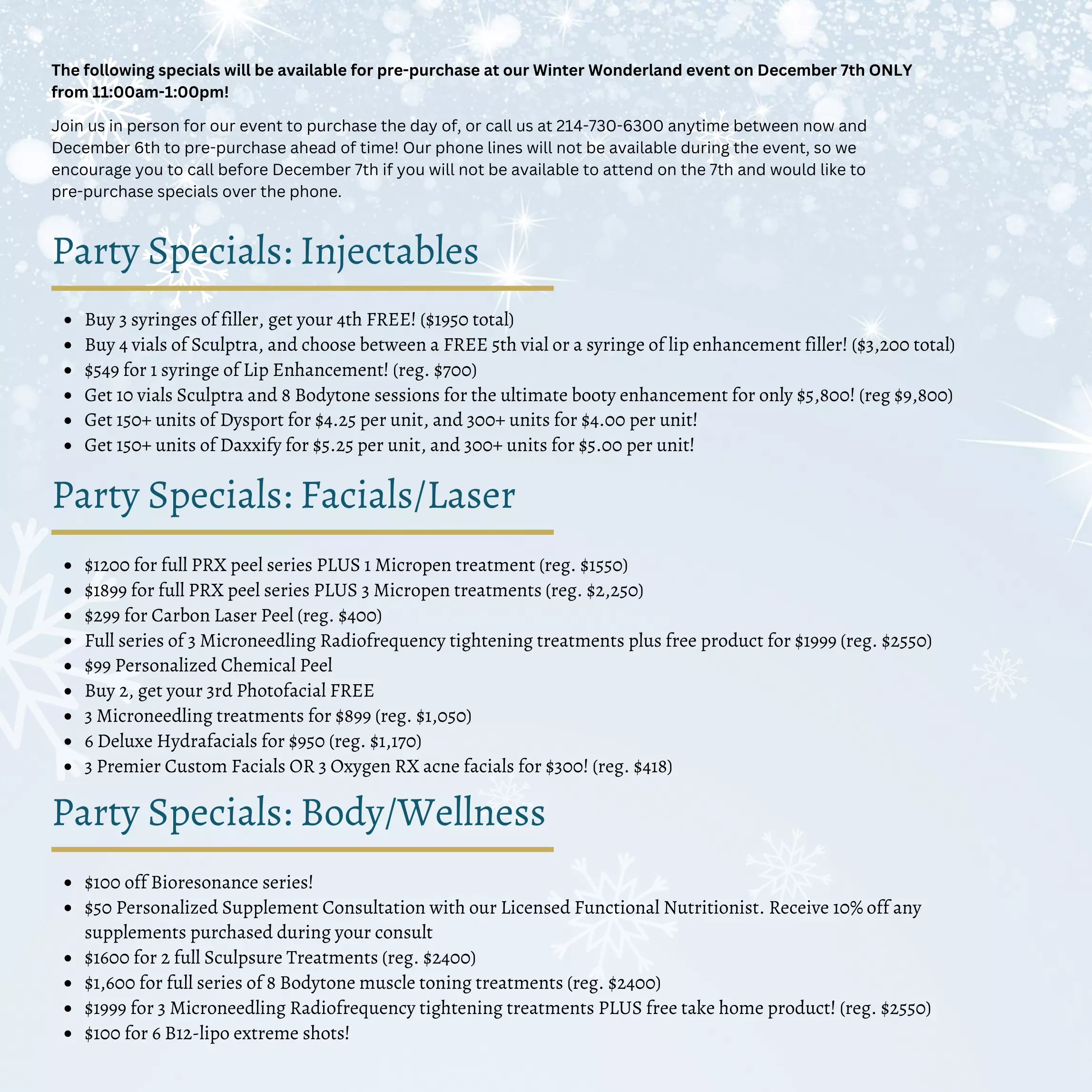 Party Special Medspa Offers